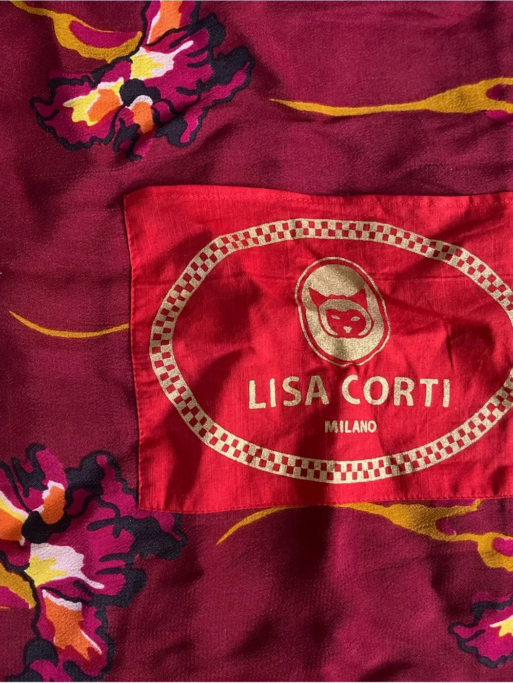 Lisa Corti Milano Silk Floral Carrier Bag